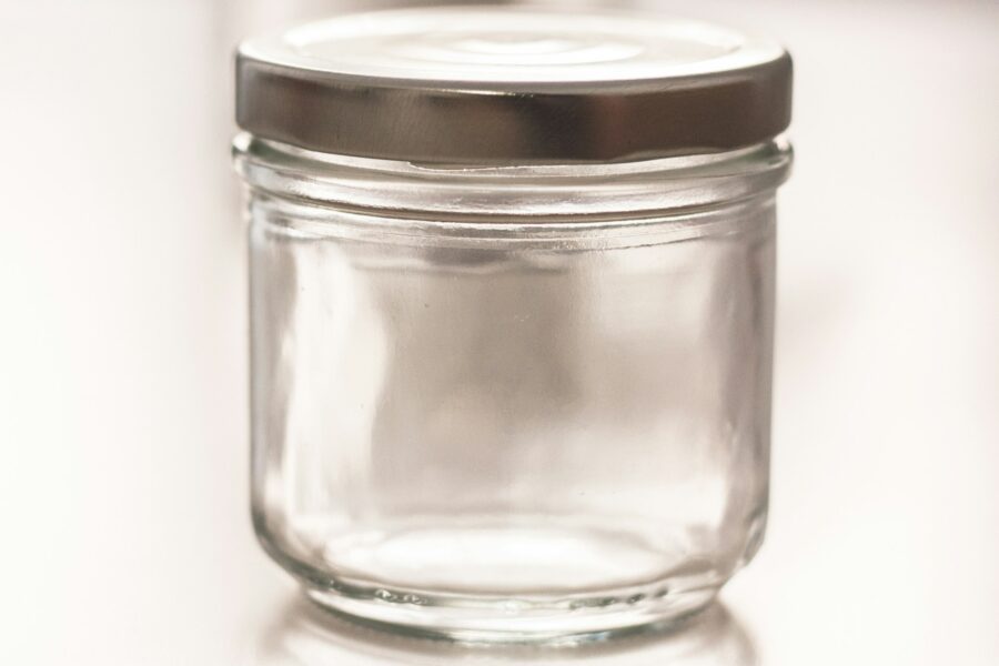 A glass jar