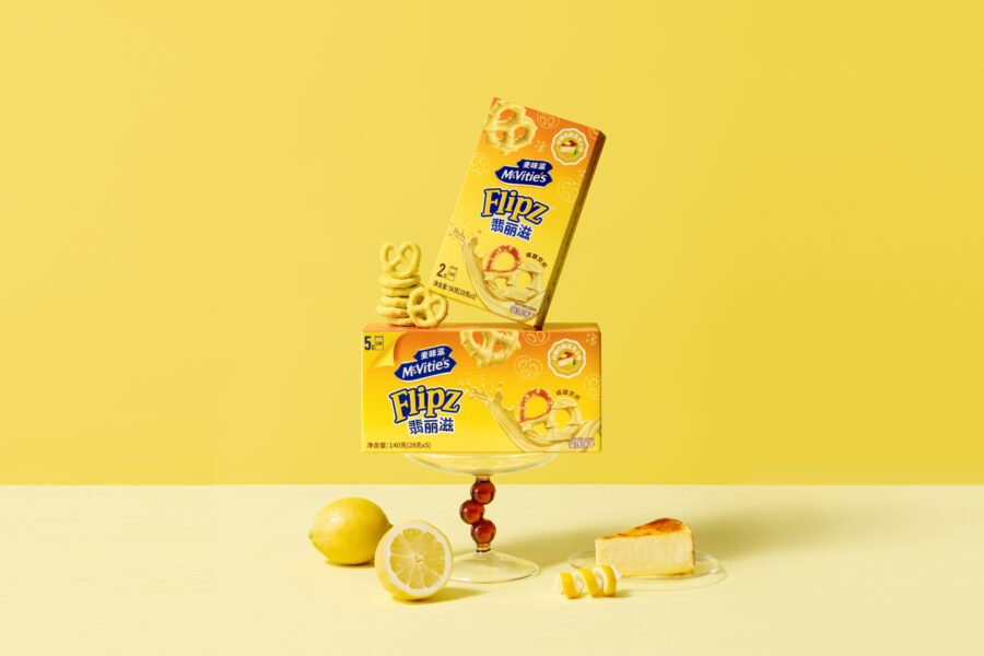 McVitie's Flipz Lemon Basque Cheesecake-coated pretzels