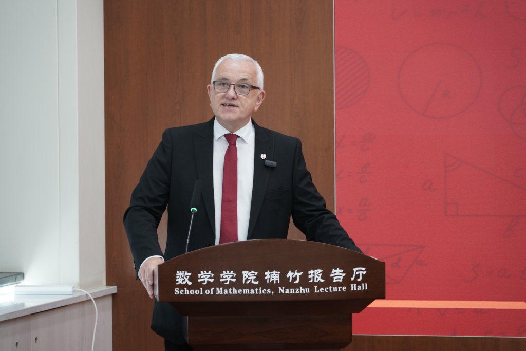 Professor Peter Edwards, Principal and Vice-Chancellor of the University of Aberdeen, speaking at Northwest University