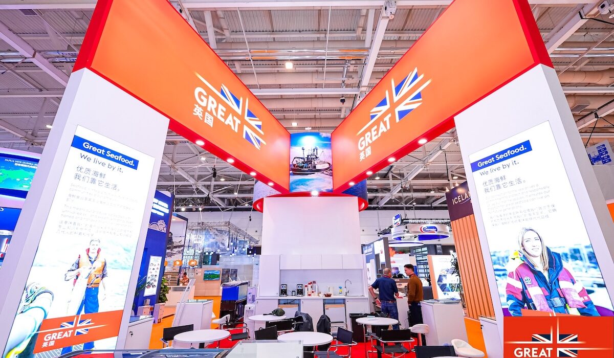 UK pavillion at a previous edition of the China Fisheries and Seafood Expo
