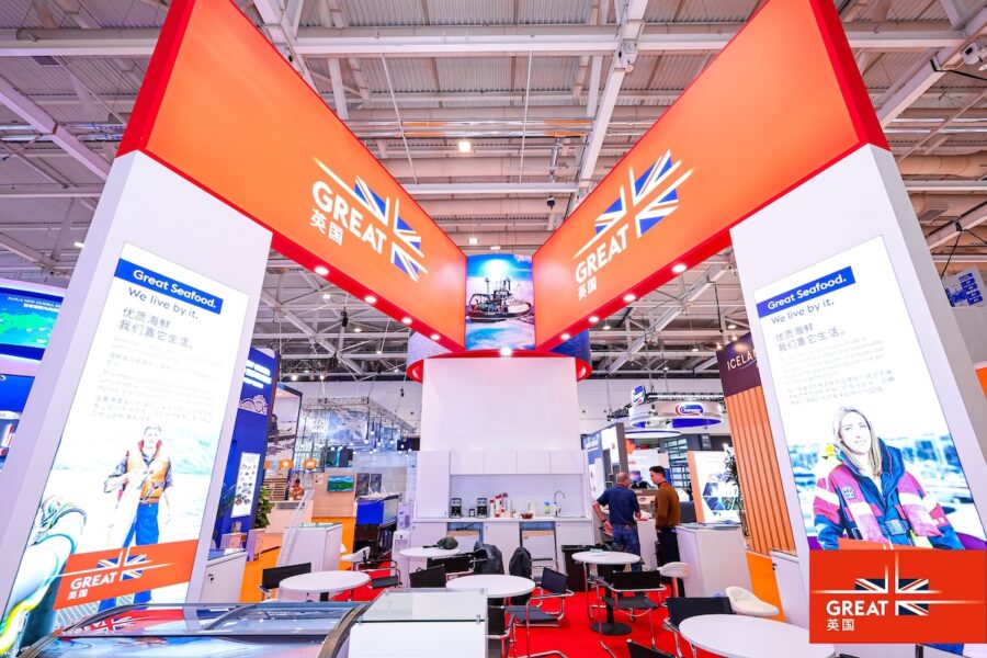 UK pavillion at a previous edition of the China Fisheries and Seafood Expo